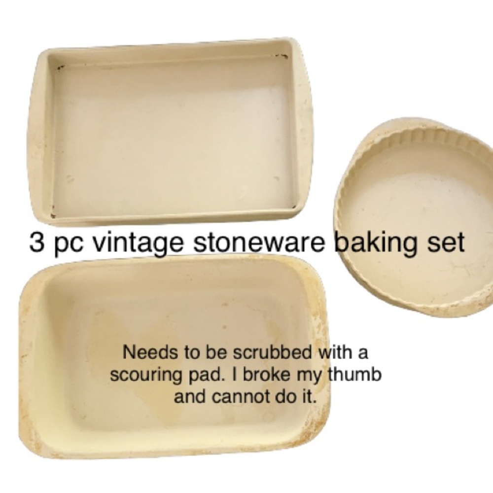 3 Piece Vintage Stoneware